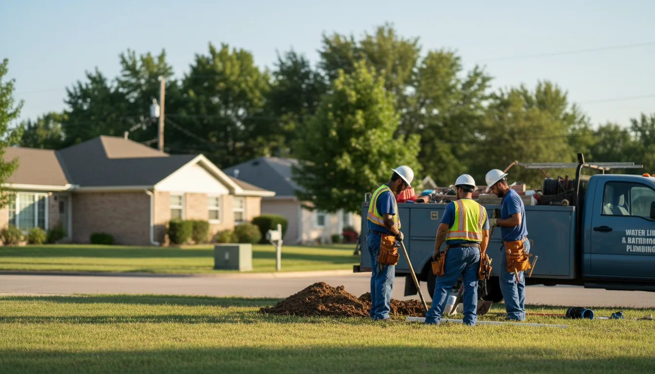 Residential water line and bathroom plumbing service in Burson, CA
